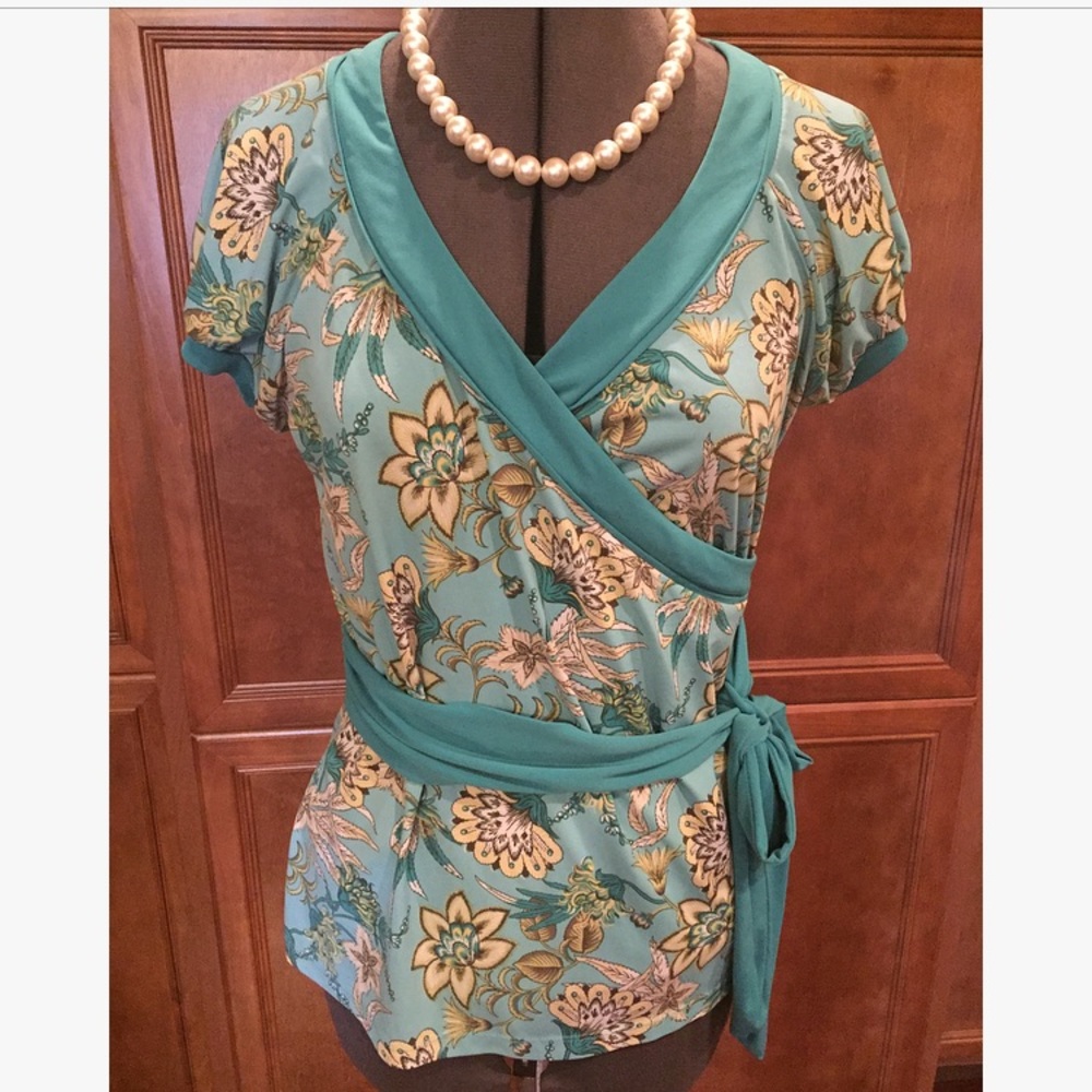 Ann Taylor Loft blue top - Picture 1 of 3